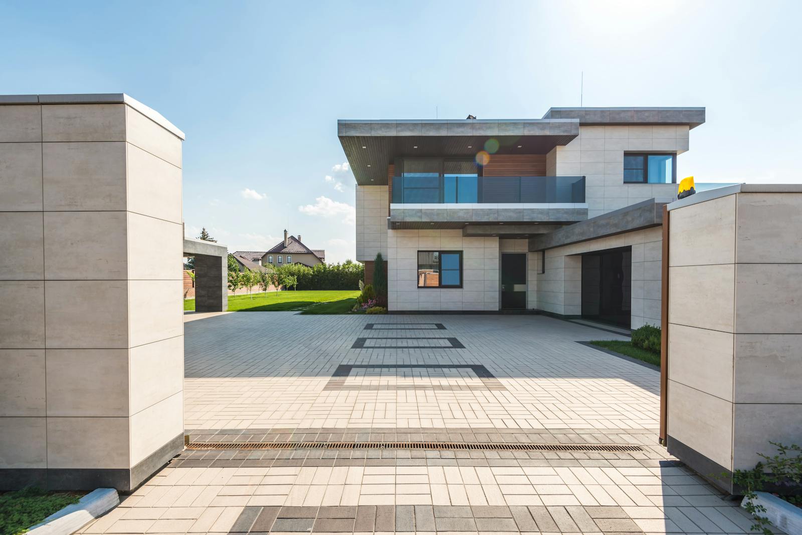 Modern new construction home with contemporary architectural design